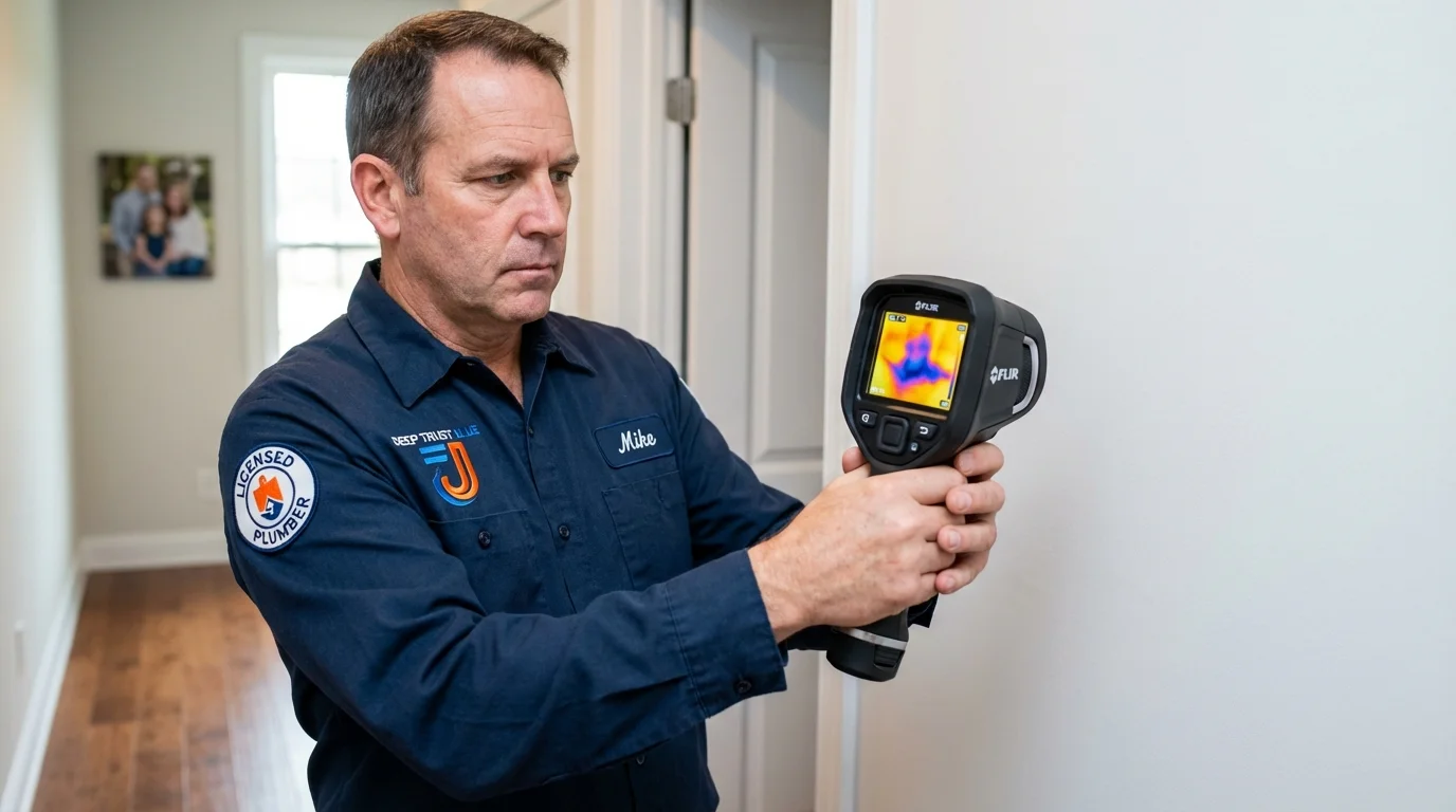 Thermal imaging leak detection by Johns Plumbing LLC in Orangeville